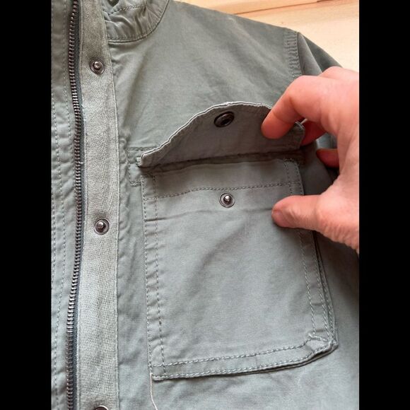 Style & Co green/teal hip length jacket, drawstring, snaps/zipper, brand new, S - Picture 7 of 11